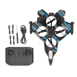 2.4 GHz Kids Foam Glider Fighter Jet Stunt Flighting Shockproof Remote Control Aircraft Toy Blue