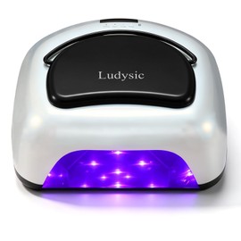 Professional Rechargeable 96W UV LED Nail Lamp, Cordless Nail Dryer with 4 Timer Settings, Smart Sensor, Removable Metal Base Fast Curing Lamp for Salon and Home,Silver