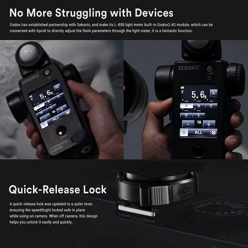 Godox XProII-C TTL Wireless Flash Trigger 1/8000s High-Speed-Sync, 2.4GHz Godox