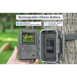 Meidase Trail Camera, 2K 48MP, Clear 100ft Night Vision Motion Activated, Hunting Game Camera with Fast 0.1s Trigger Speed, IP66 Waterproof