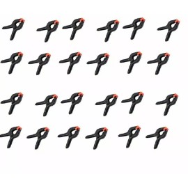 Y&Y Deocr 4 Inch Spring Clamps Plastic Muslin Clamps - 24 Pack