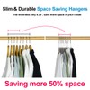ELONG HOME 30 Pack Rubberized Hangers with Non-Slip Grip, Durable