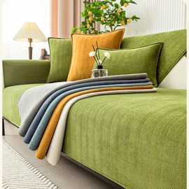 Rosygulls Funny Fuzzy Couch Cover,Chenille Couch Furniture Protector,Funny Fuzzy Couch Covers for Sofa,Funny Non Slip Sofa Covers,All Seasons Generic Couch Covers,27.6x70.9in-Herringbone-Linen