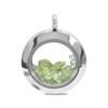 Starborn Peridot Gemstone Stainless Steel Window Pendant