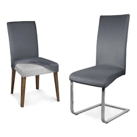 BEAUTEX Microfibre Chair Cover, Elastic Stretch Cover, Bi-Elastic Swing Chair Cover, Choice of Colours (Anthracite)