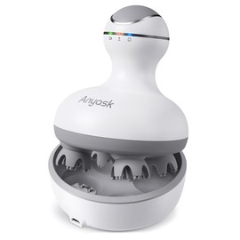 Anyask Electric Cordless Hair Scalp Massager with Kneading 84 Massage Nodes Handheld Portable Head Scratcher Massager for Hair Growth Deep Clean and Stress Relax
