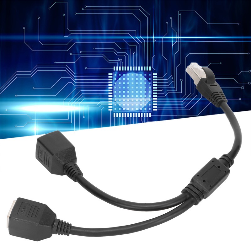 RJ45 Ethernet Adapter Cable Extension Function 1 to 2 Port