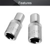 Utoolmart Shallow Socket, 1/4 Inches Drive 6-Point Socket, 4.5mm Metric
