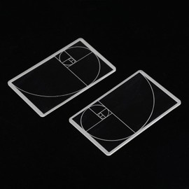 LUAATT Golden Ratio Viewer,2 Pack Portable Fibonacci Composition View Finder,Photography Scale Viewing Tool,Credit Card Size