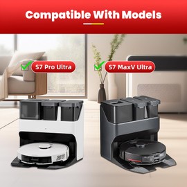 24 Pack Replacement Accessories for Roborock S7 MaxV Ultra / S7 Pro Ultra Robot Vacuum Cleaner, 1 Main Brush, 1 Self-Cleaning Brush, 4 HEPA Filters, 4 Mop Pads, 6 Side Brushes, 6 Dust Bags, 2 Tools