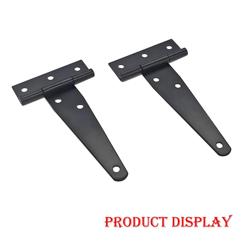 Ctyjia 2 Pcs T-Hinges, Tee Strap Black Door Hinges, with
