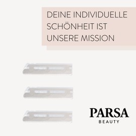 PARSA Beauty Interchangeable Blade for Eyebrow Trimmer - Pack of 3 - Sharp Razor Blades Made of Japanese Steel - Made of 100% RPET - Durable Blades for Eyebrow Razor Trimmer