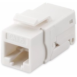 Goobay 95742 Keystone Modul RJ45 Buchse / CAT 6 Netzwerkstecker 250 MHz / UTP Ethernet Buchse 8P8C / LSA Montage für Netzwerkkabel / PC Gehäuse