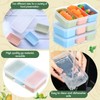 SiliFine 6 Set Snack Containers with 3 Removable Compartments Reusable