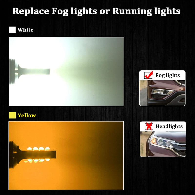 SOCAL-LED LIGHTING 2x HB4 9006 LED Fog Light Bulb for