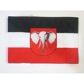 AZ FLAG GERMAN EAST AFRICA 1885-1919 FLAG 18'' x 12'' cords - GERMAN EMPIRE SMALL FLAGS 30 x 45cm - BANNER 18x12 in