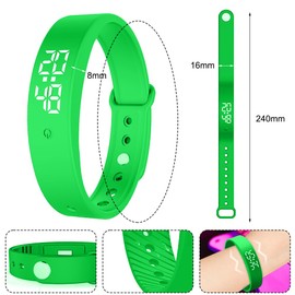 RANJIMA Vibration Alarm Watch Bracelet, Vibration Alarm Reminder Watch, Silent Vibrating Alarm Reminder Watch with Timer and 10 Daily Alarms, Drinking Reminder Alarm Medication Alarm Clock