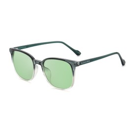 GLEASANNA Sleep Glasses for 99.9% Blue Light Glasses Dual AR Coatings Green Lens for Computer Gaming Reduce Eyestrain