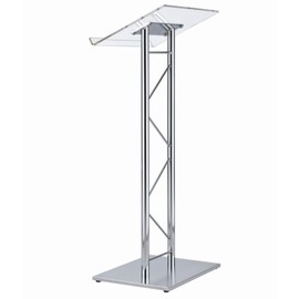 Kingdom KML9CHROME Modern & Stylish Acrylic and Chrome Podium (43.4" Height)