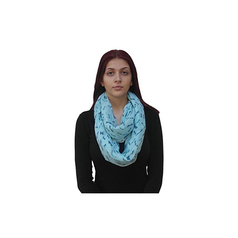 Demyrs Women's Infinity Scarf with Mini Dragonfly Print One Size