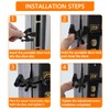 INIRET Black Adjustable Heavy Duty Portable Door Lock,Security Device for