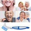 ZKGYUS Pack of 5 Denture Toothbrushes, Portable Denture Cleaning Brushes