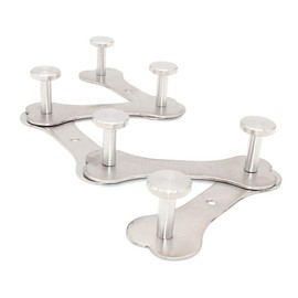 NUZAMAS Wall Mount Hook, 5 Hooks Stainless Steel Hanger, Coat Robe Hat Clothes Wall Mounting Hooks Heavy Duty Towel Rack Bathroom Kitchen Organiser - Flexible Shape