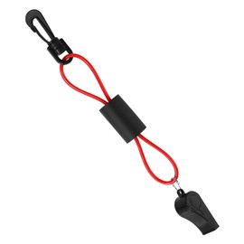 2pcs Boat Whistle with Lanyard, Whistle with Lanyard for Safety Boat Survival Shrill Loud Blast Emergency Accessory for Boating Marine Hiking Camping Hunting Rescue Signaling (Red and Black)