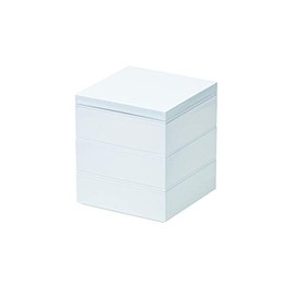 Pearl Metal D-6595 Everyday Heavy Box, 3 Tiers, White with Rubber Belt