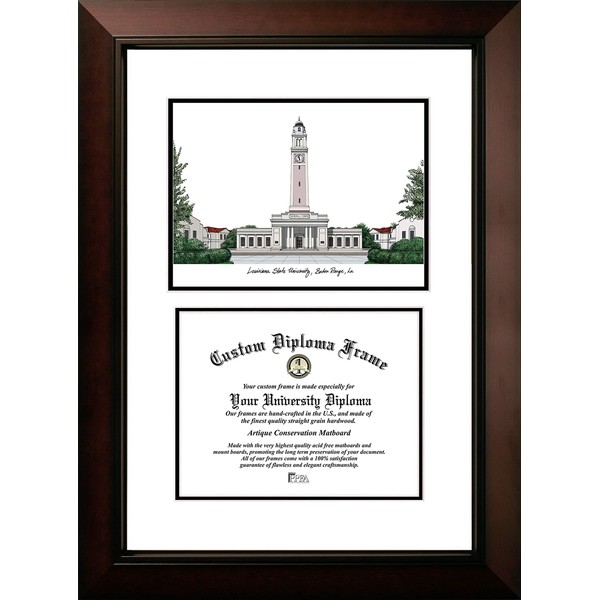 Campus Images LA999LV Louisiana State University Legacy Scholar Diploma Frame,