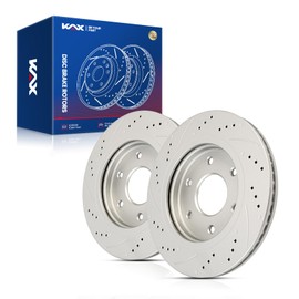 KAX 12.6" Front Rotors For 2005-2007 Nissan TITAN, 2005-2006 Nissan Armada, 2005-2006 INFINITI QX56, Drilled and Slotted Brake Rotors