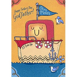 Designer Greetings S.S. Love Ya Cute Boat Juvenile/Kids Father's Day Card for Godfather
