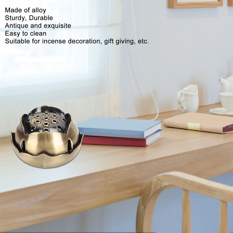 Incense Burner Antique Exquisite Metal Incense Burner Holder for Incense