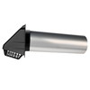 Deflecto Wide Mouth Dryer Vent Hood with Pipe, Bird Guard-Black
