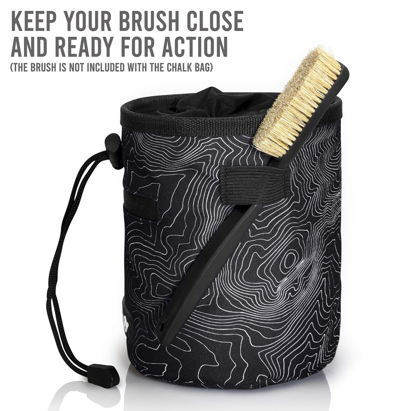 SURVIVOR Chalk Bag - Draw String Closure, 2 Zippered Pockets