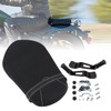 AUFER Motorcycle Rear Pillion Passenger Seat Cushion Pad with Foot