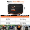 [Upgraded 1000D Heavy Duty Fabric] 32” Fire Pit Cover Round