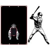Sharellon Baseball Batting Cage Backstop with Bungee Cords,4x6FT Vinyl Baseball