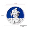 FRITZ COX St Christopher Car Medal Enamelled Blue