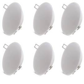 Homdec 12 Volt RV LED Recessed Ceiling Light, 3-Inch RV Puck Light, Dimmable 4W 3500K Warm White, 6 Pack RV Flush Mount Interior Light for RV Boat Trailer Camper Motorhome Truck Yacht Van
