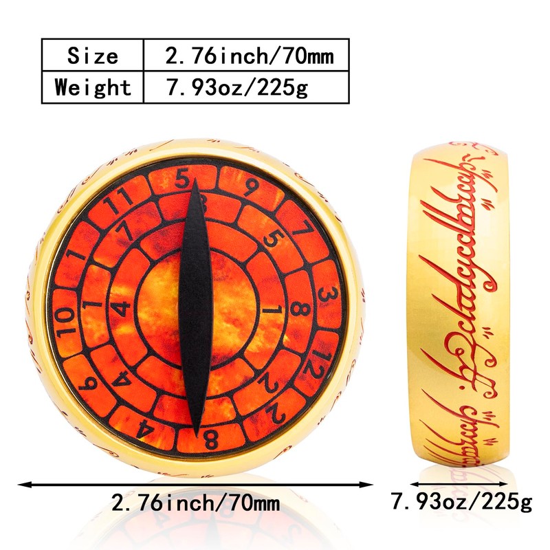 ORIFANTOU Spinner DND Dice Set Metal Gaze Eye Dice Set