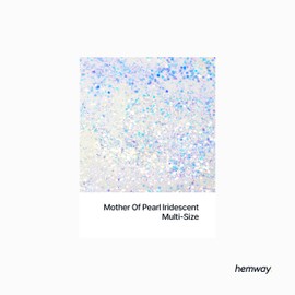 Hemway Premium Glitter Shaker - Mother of Pearl | Multi Size Metallic Flake Sequins for Resin & Epoxy Crafts | Craft Supplies for Tumblers, Festival, Hair, Face, Body, Eye & Nail Art | 210 g
