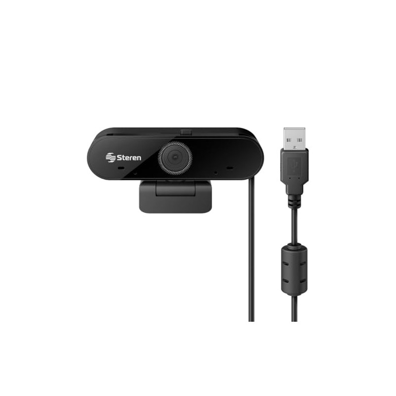 STEREN Webcam USB Full HD con Doble micrófono