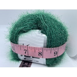 Sparkle Soft Green - Ice Yarns Metallic Lurex Nylon Eyelash Yarn 50gr 153yds,Green, Sparkly