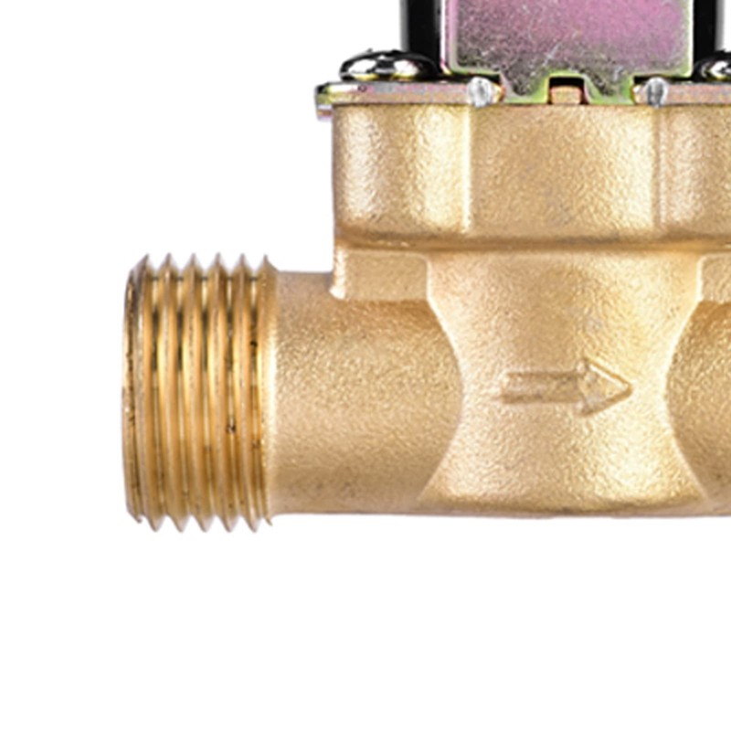 Válvula Solenoide Eléctrica de Latón Normalmente Cerrada de 1/2 "DC