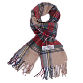 TZ Promise Plaid Cashmere Feel Classic Soft Luxurious Winter Scarf For Men Women (Tartan Camel)