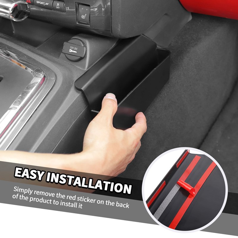Jimen for Challenger Shifter Storage Box, 2PCS Center Console Gear