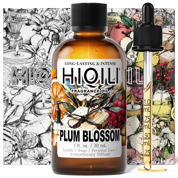 HIQILI Plum Blossom Fragrance Oil for Making Candle, Soap, Linen