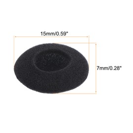 QUARKZMAN Replacement Foam Earphones 35 mm Earphones for Earphones Black Pack of 10