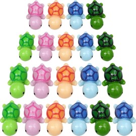 JOINPAYA 20pcs Mini Sea Turtle Figure: Miniature in Bulk Multicolor Sea Turtle Figure Ocean Animal Figurines DIY Home Garden Birthday Party Favor Decoration